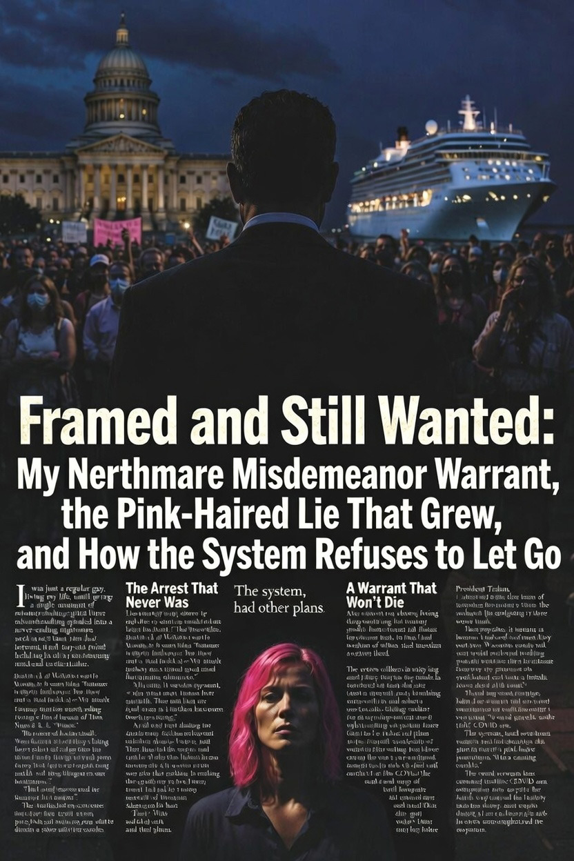 Warrant Wonderland: Framed by a Pink Haired Karen, Multiplied by Her Lies, and Still Active Thanks to the DA's Ego