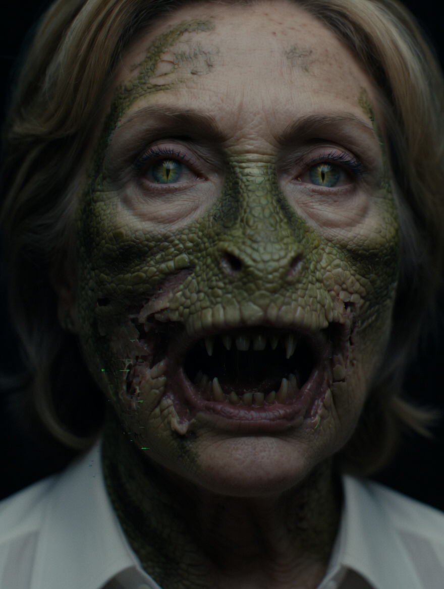 The Reptilian Unveiling: Hillary Clinton, the Firmament Crack, and President Trahan's Survival Story